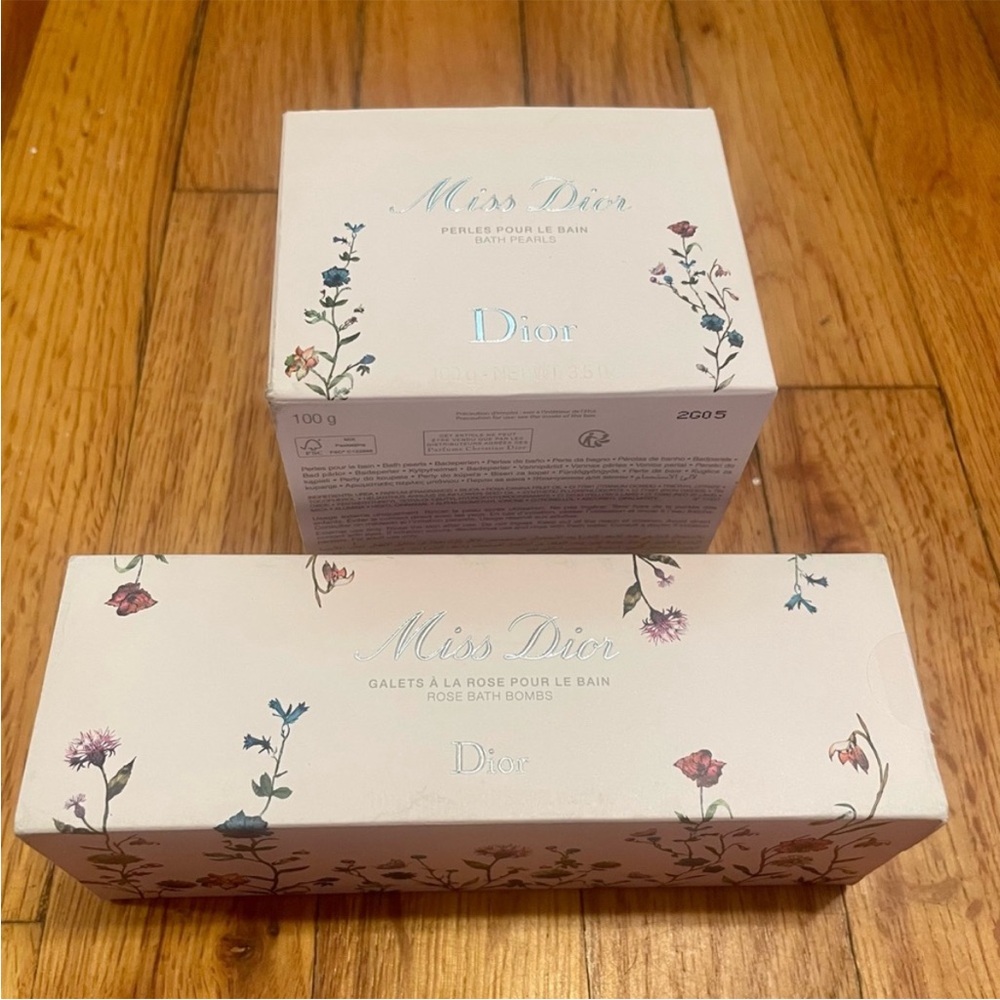 Dior limited edition millefiori Floral Rose Bath Bomb and bath pearl set deal